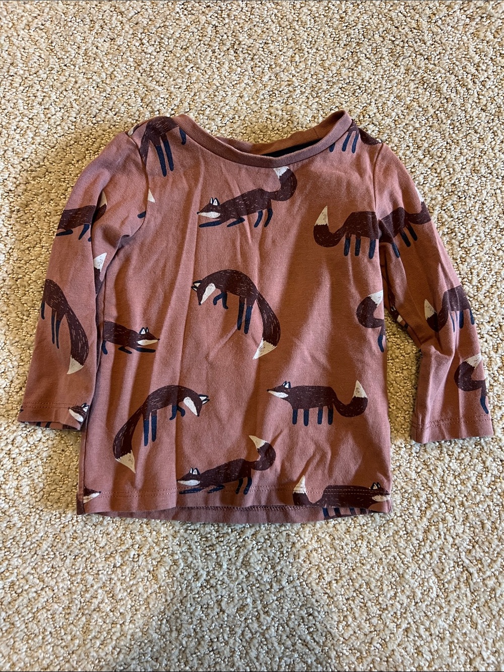 Target Mauve Fox Print Long Sleeve Tee